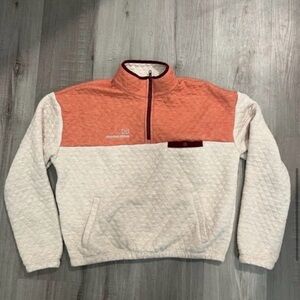 MARINE LAYER Corbet Quilted Colorblock
Half-Zip Pullover Sweater-Comfy-L - EUC